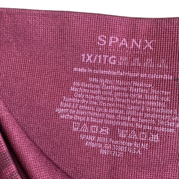SPANX Garnet Rose Look At Me Now Crop Leggings Womens 1X Plus Size Athleisure - Picture 13 of 16